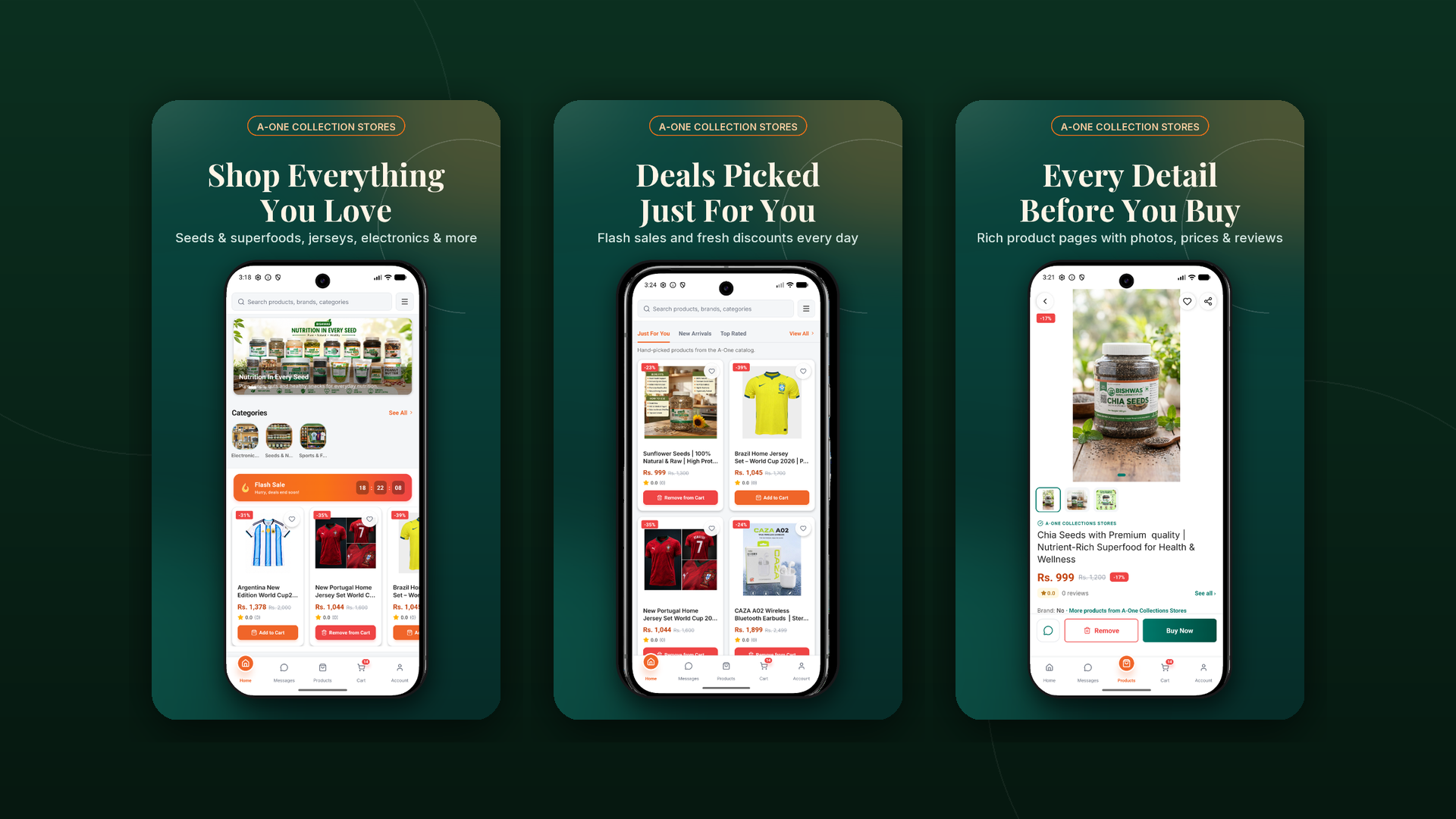 Screenshot of A-One Collection Mobile App