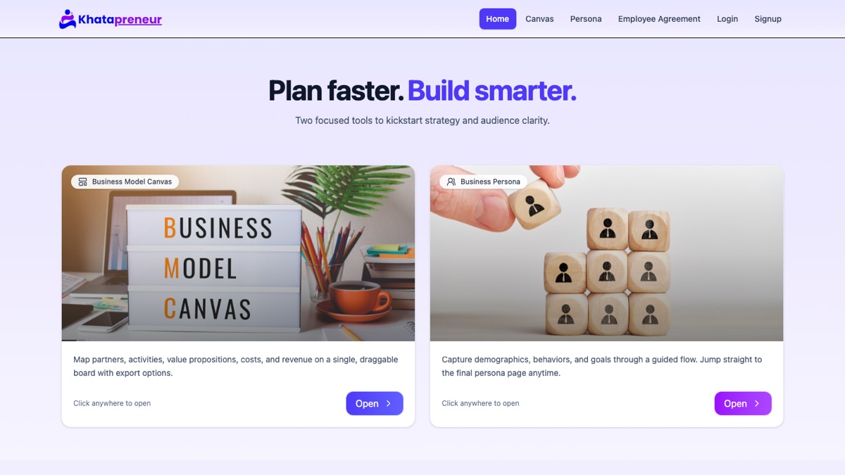Screenshot of Khata Academy Business Tools